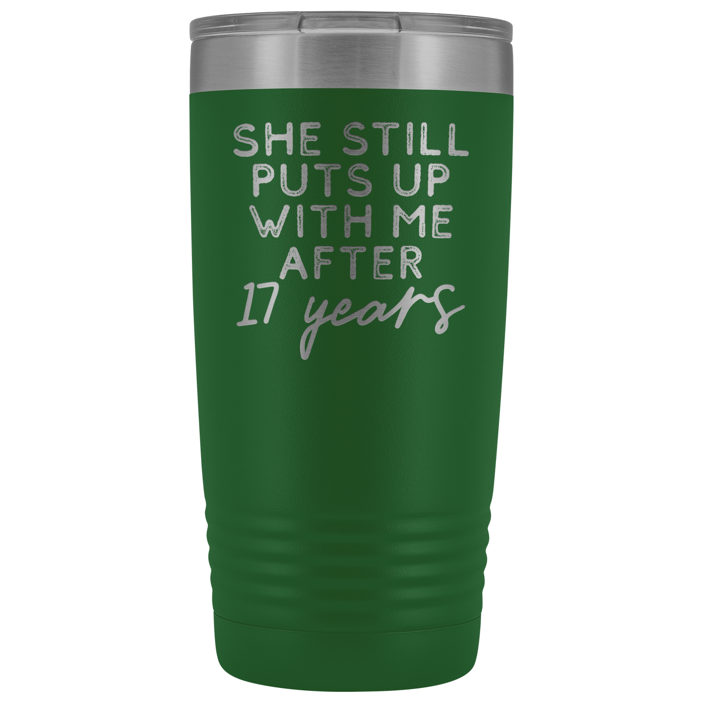 17o Aniversario Regalo 17 Año Boda Aniversario Café Taza Divertido Esposo Tumbler Regalos para él Aniversario para la Copa de los Hombres