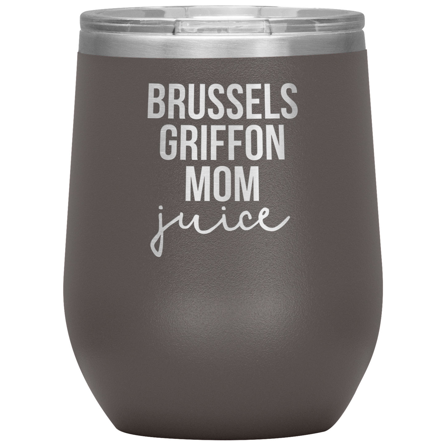 Bruxelles Griffon Maman Vin Tumbler, Bruxelles Griffon Maman Cadeaux, Coupe du vin de voyage, cadeaux d'anniversaire pour hommes et femmes