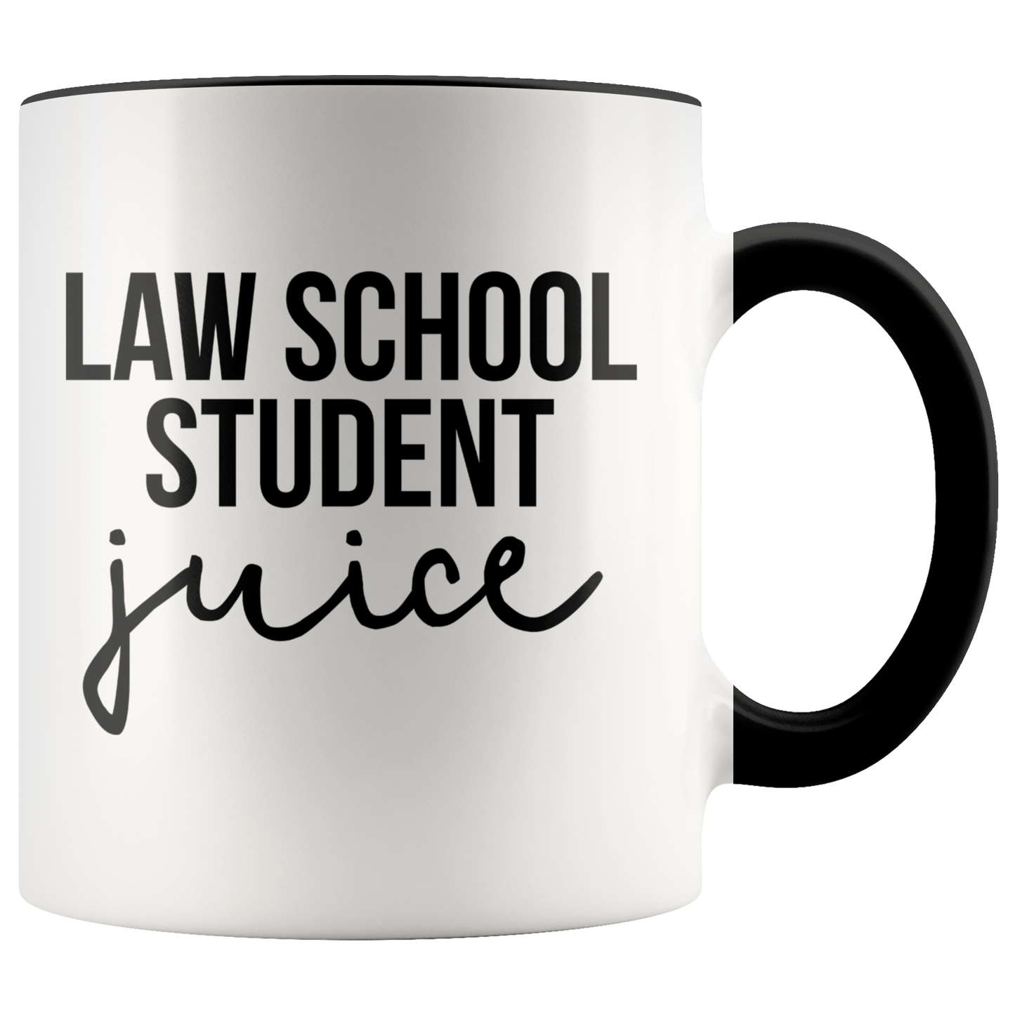 Law School Student Gifts, Coffee Mug, Two Tone Accent Cup, Birthday Gift for Men and Women