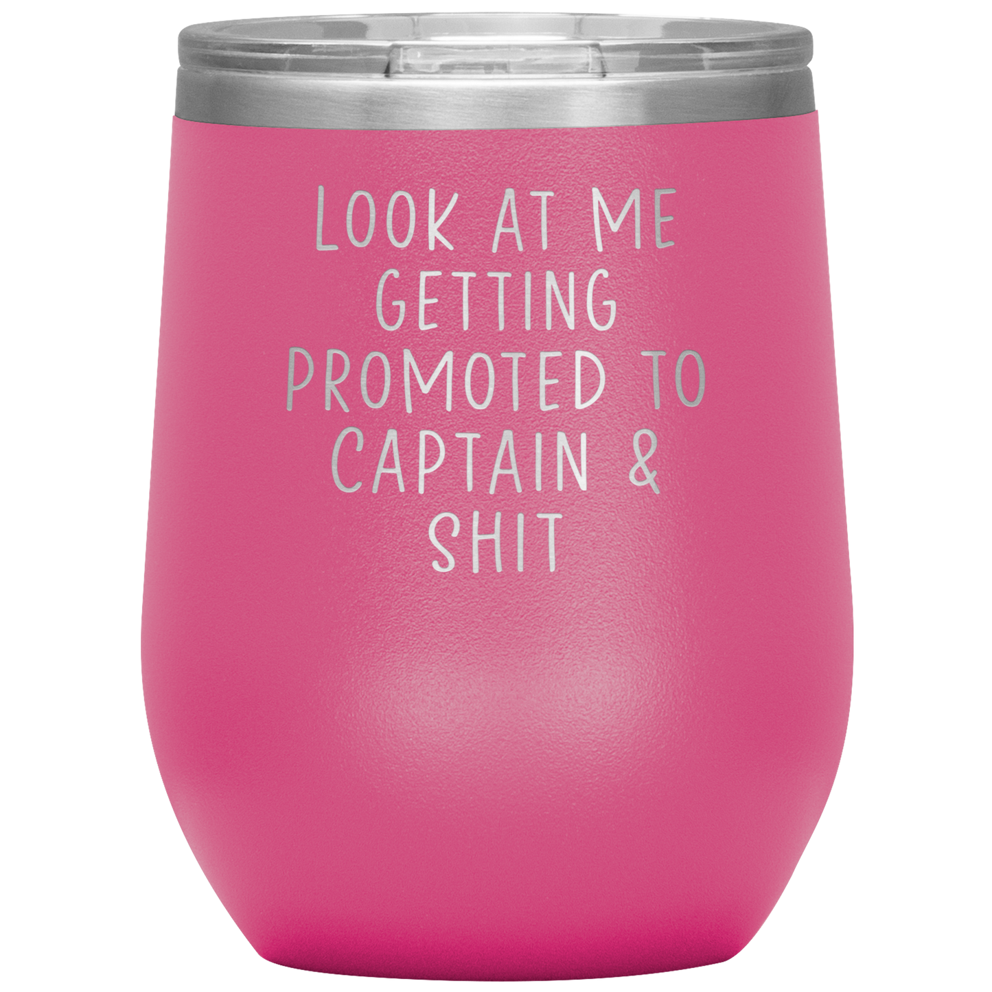 Captain Promotion Wine Tumbler, Captain Promotion Gifts, Travel Wine Cup, Birthday Gifts for Men and Women