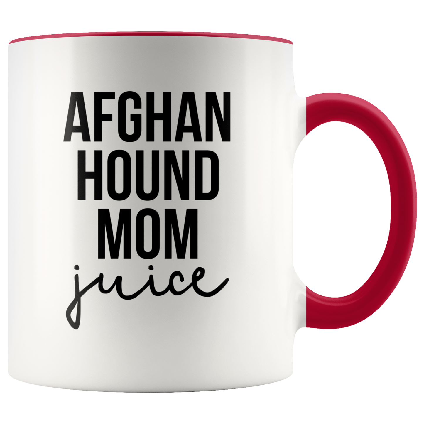 Afghan Hound Mom Gifts, Coffee Mug, Two Tone Accent Cup, Birthday Gift for Men and Women