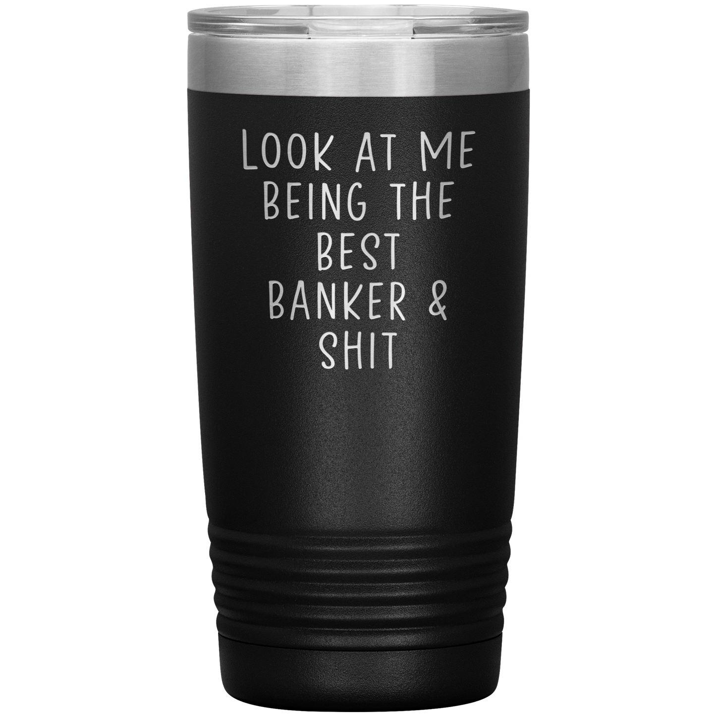 Banker Tumbler, Funny Travel Coffee Mug, Birthday Gifts for Men and Women