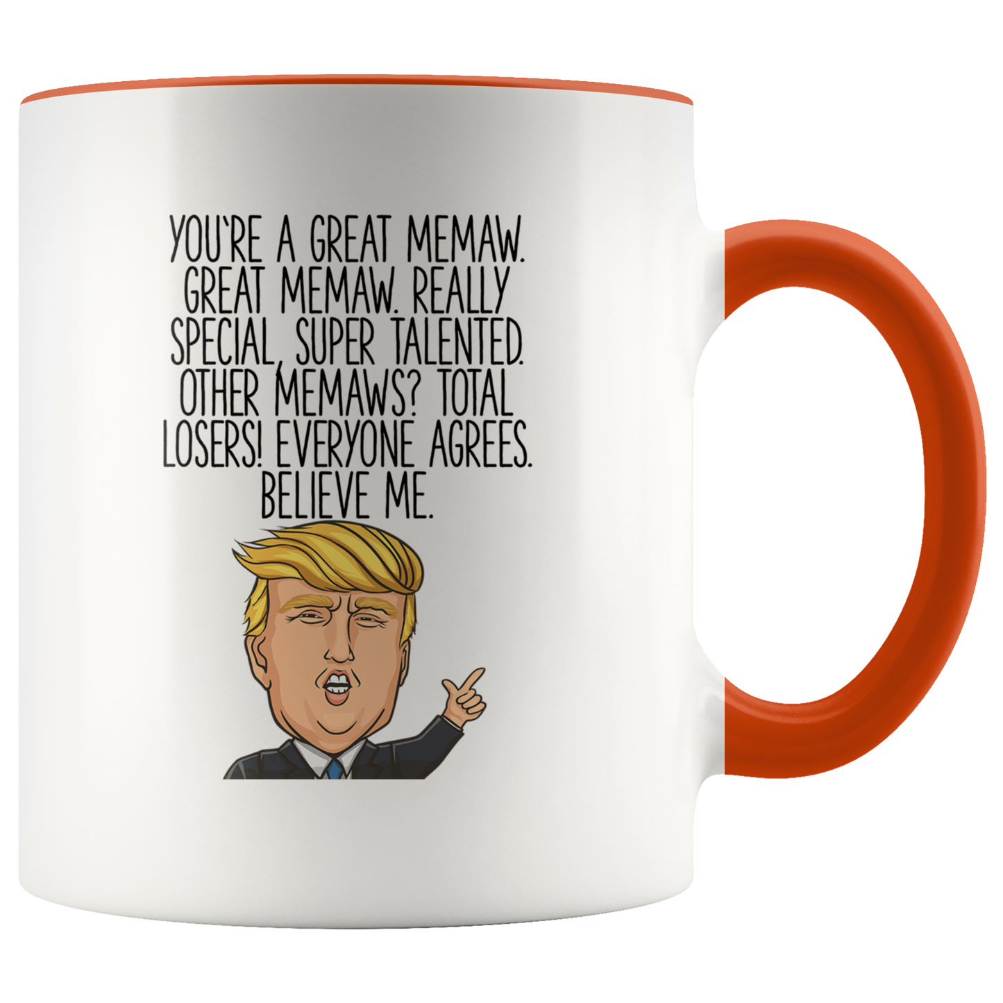 Memaw Gifts, Memaw Coffee Mug, Two Tone Accent Cup, Birthday Gift for Men and Women