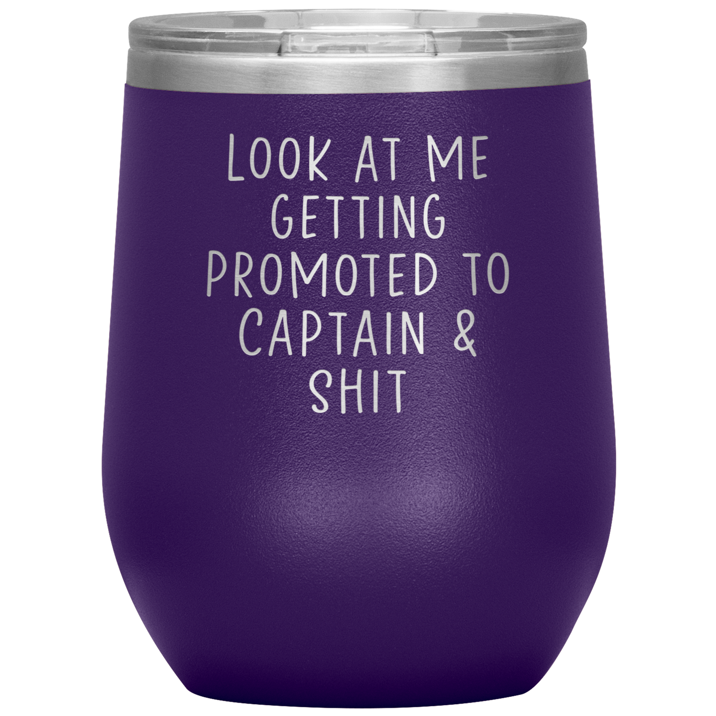 Captain Promotion Wine Tumbler, Captain Promotion Gifts, Travel Wine Cup, Birthday Gifts for Men and Women