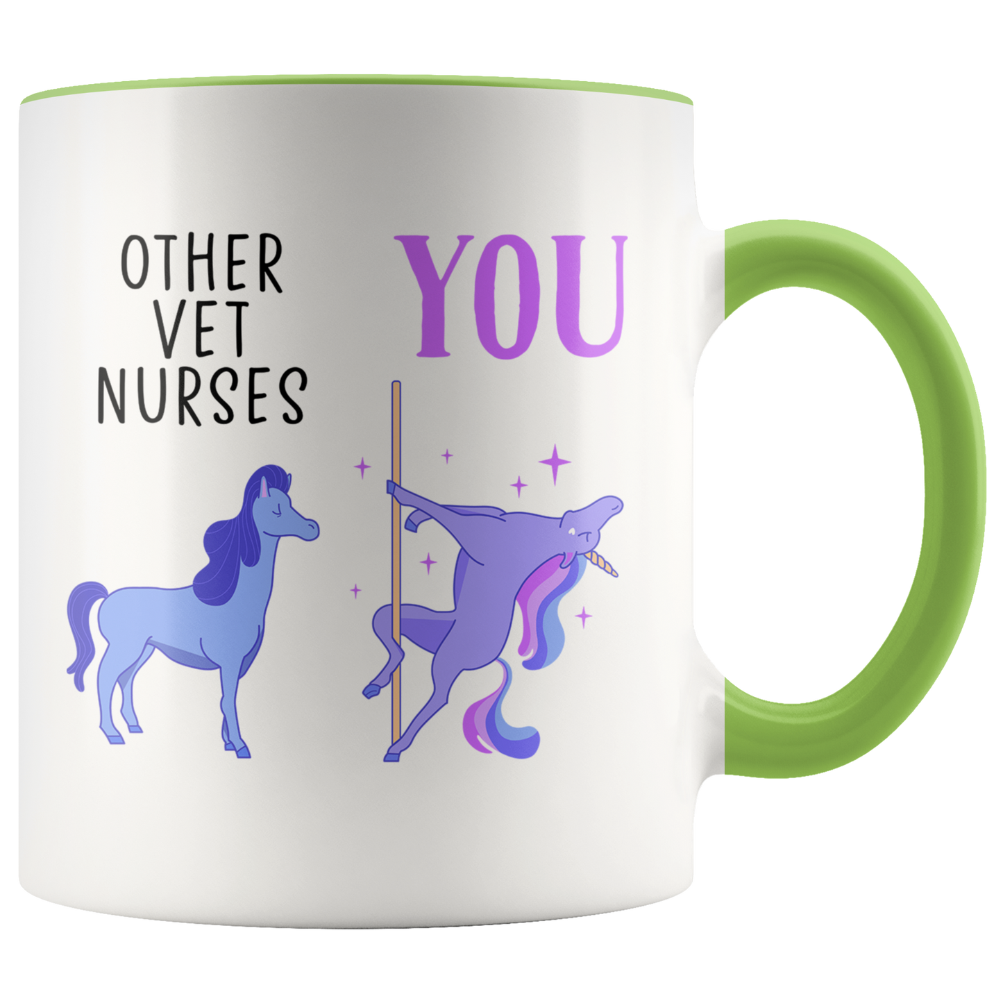 Vet Nurse Gifts, Veterinary Nursing Coffee Mug, Veterinarian Nurse Two Tone Accent Cup, Birthday Gift for Men and Women