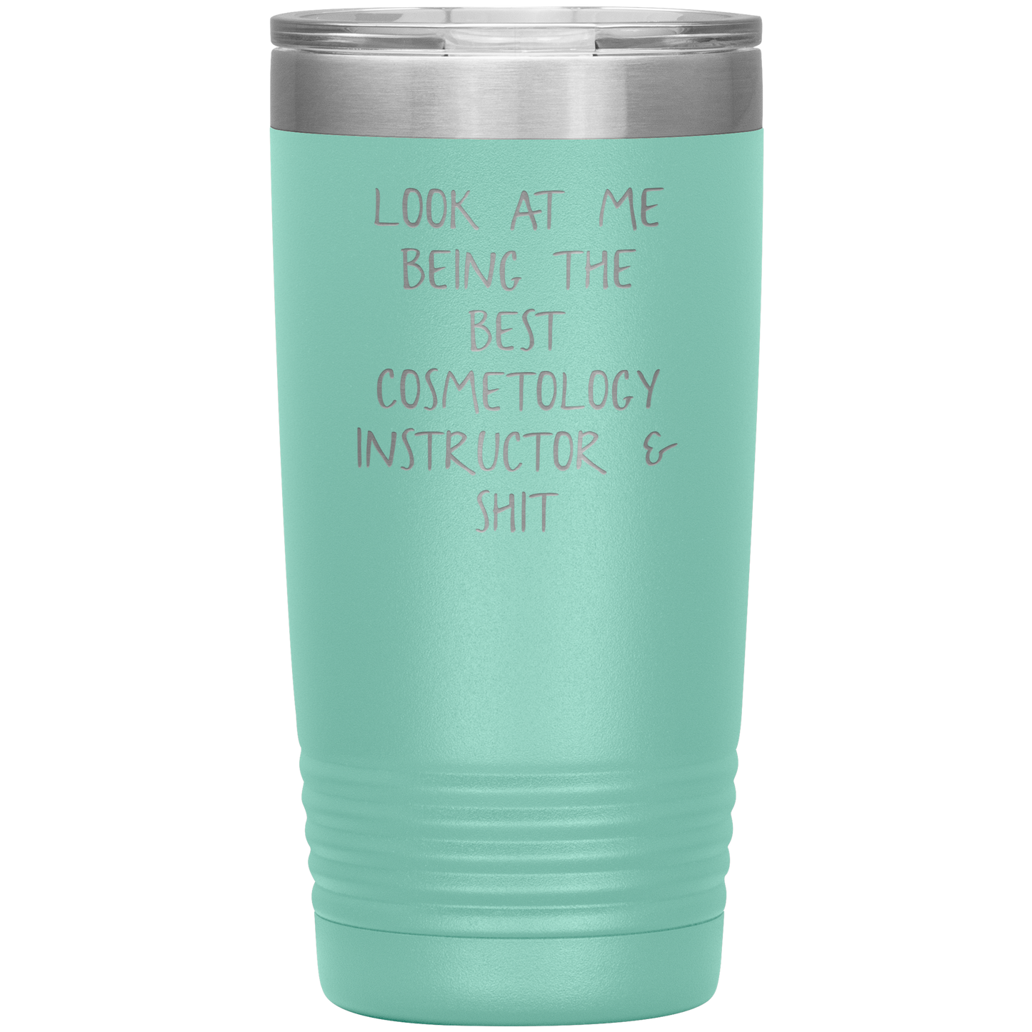 Cosmetology Instructor Tumbler, Funny Cosmetologist Instructor Travel Coffee Mug, Birthday Gifts for Men and Women