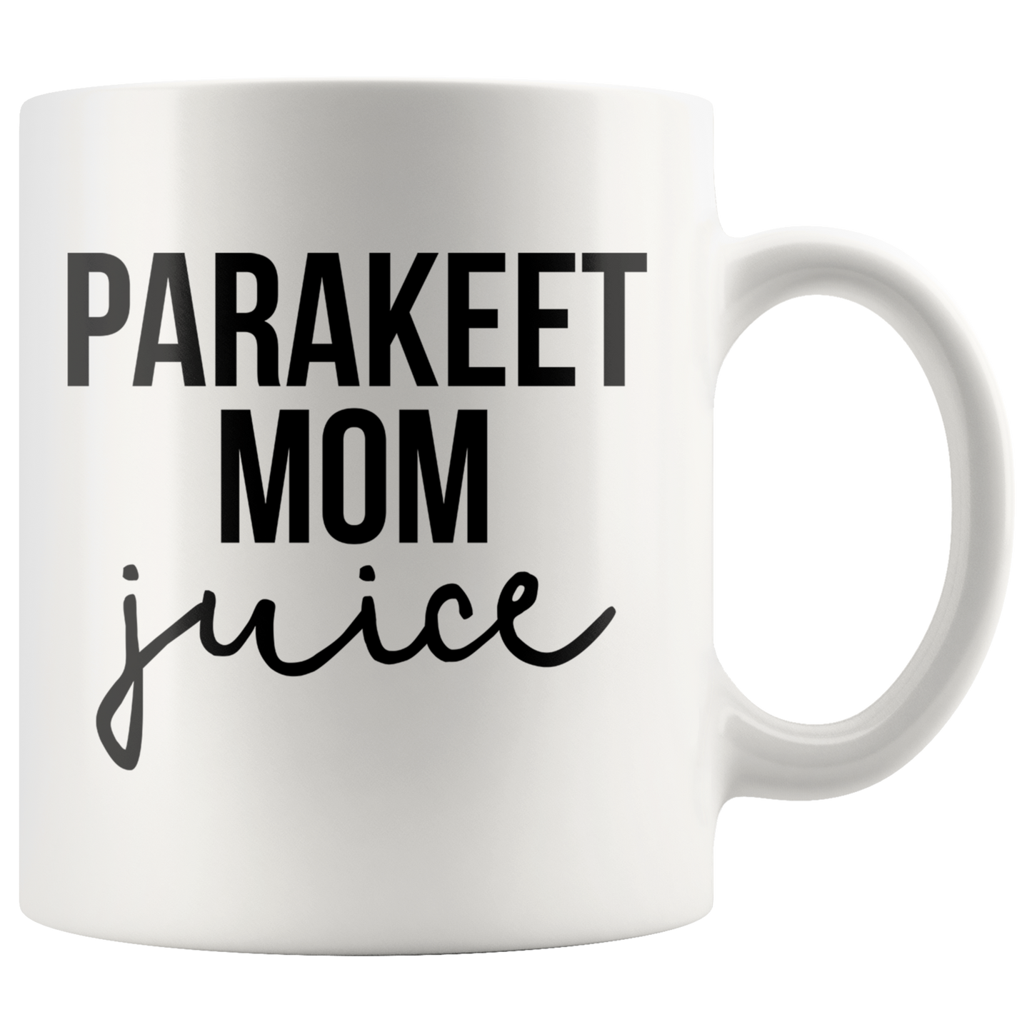 Parakeet Mom Gifts, Coffee Mug, Two Tone Accent Cup, Birthday Gift for Men and Women