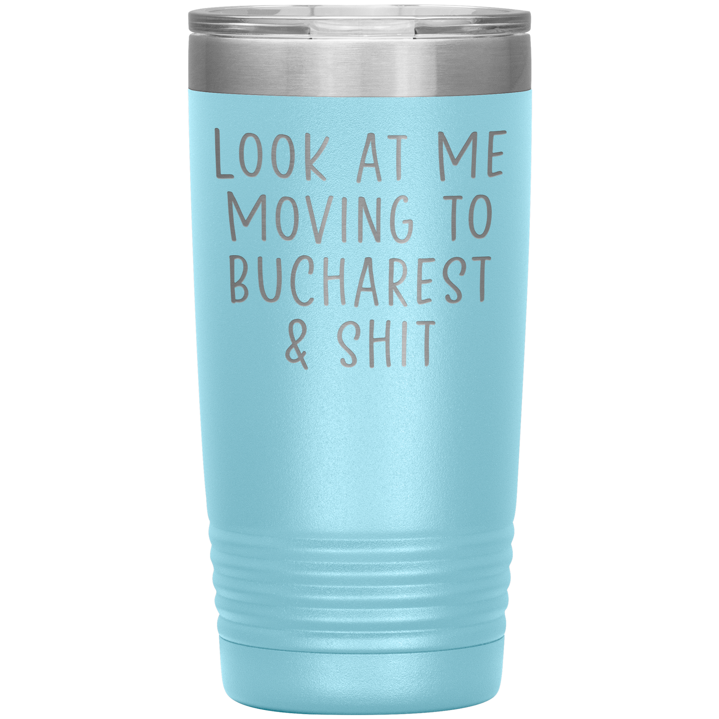 Moving to Bucharest Romania Tumbler, Funny Moving Away Travel Coffee Mug, Birthday Gifts for Men and Women