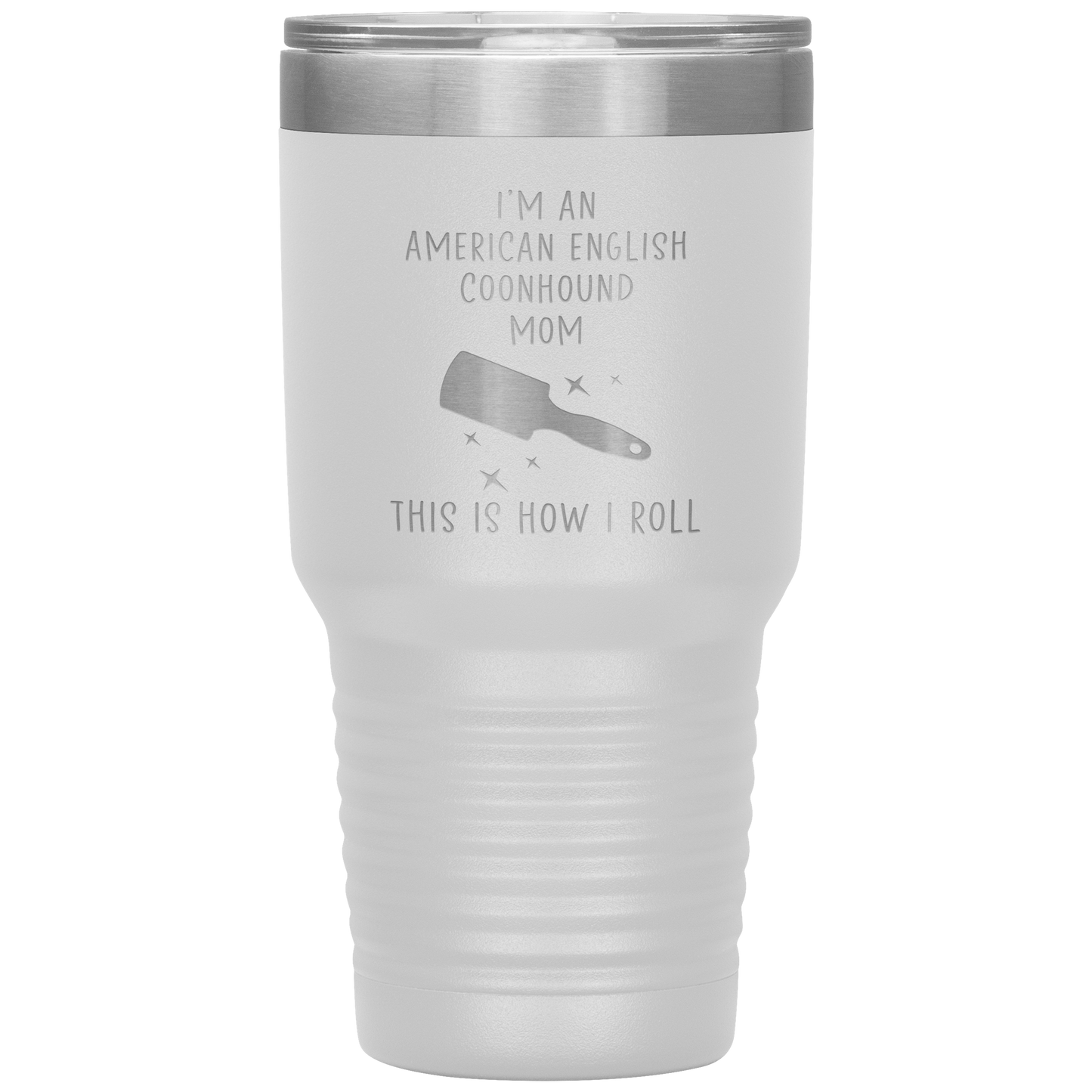 American English Coonhound Mom Tumbler, Funny Travel Coffee Mug, Birthday Gifts for Men and Women