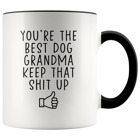 Dog Grandma Gifts, Coffee Mug, Two Tone Accent Cup, Birthday Gift for Men and Women