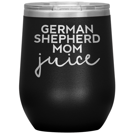 Berger allemand Maman Vin Tumbler, Berger Allemand Mom Cadeaux, Travel Wine Cup, Cadeaux d’anniversaire pour les hommes et les femmes