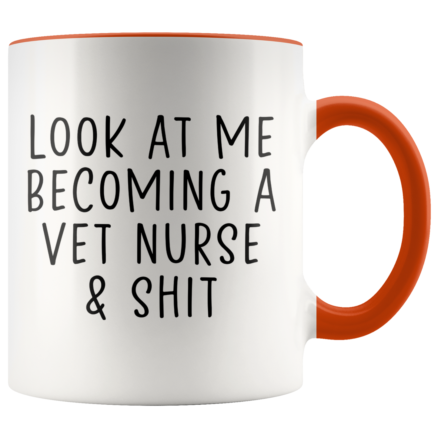 Vet Nurse Gifts, Veterinary Nursing Coffee Mug, Veterinarian Nurse Two Tone Accent Cup, Birthday Gift for Men and Women