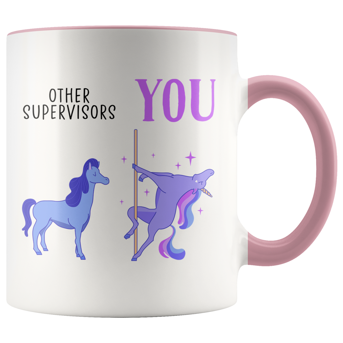 Supervisor Gifts, Coffee Mug, Two Tone Accent Cup, Birthday Gift for Men and Women