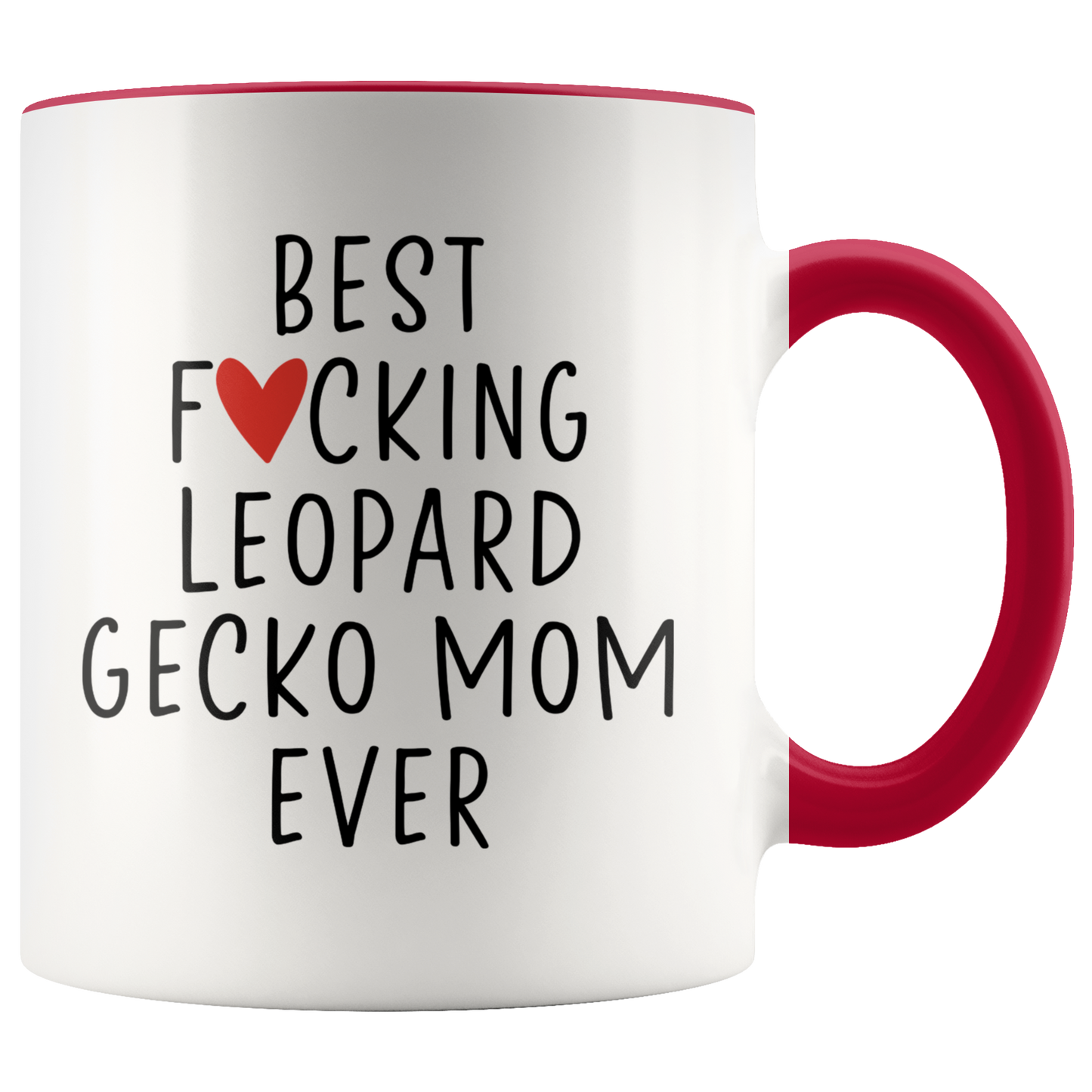 Leopard Gecko Mom Gifts, Coffee Mug, Two Tone Accent Cup, Birthday Gift for Men and Women