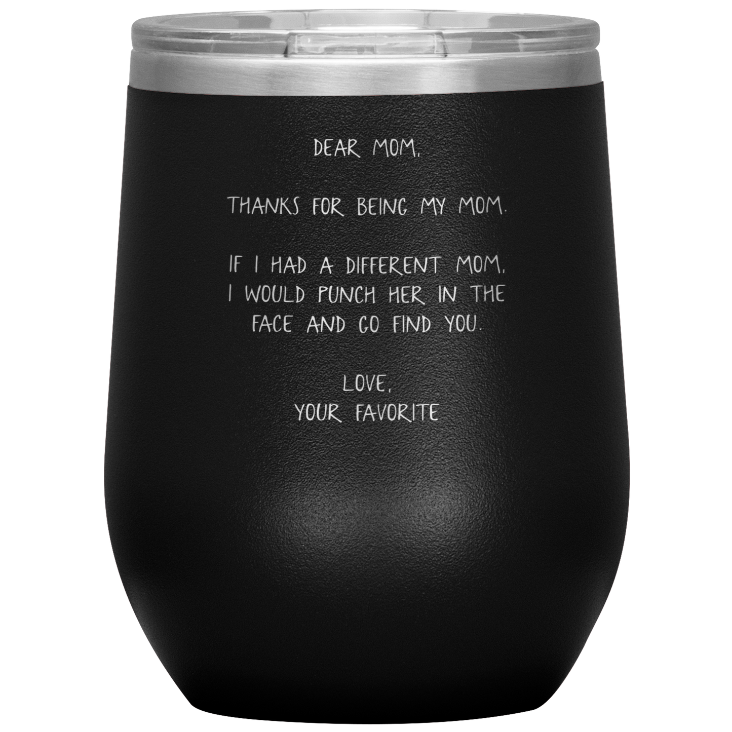 Mom Wine Tumbler, Funny Travel Wine Cup, Birthday Gifts for Men and Women