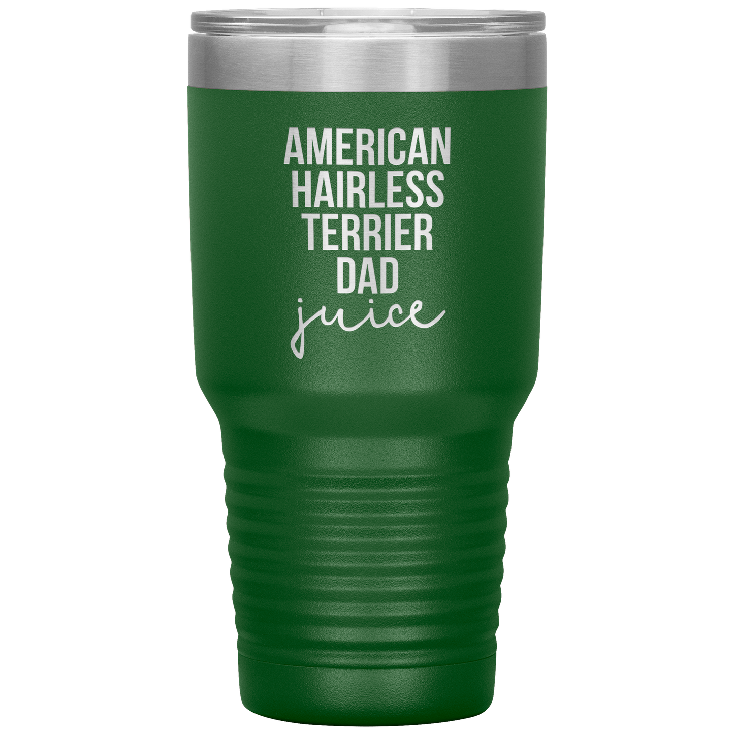 American Hairless Terrier Dad Tumbler, Funny Travel Coffee Mug, Birthday Gifts for Men and Women