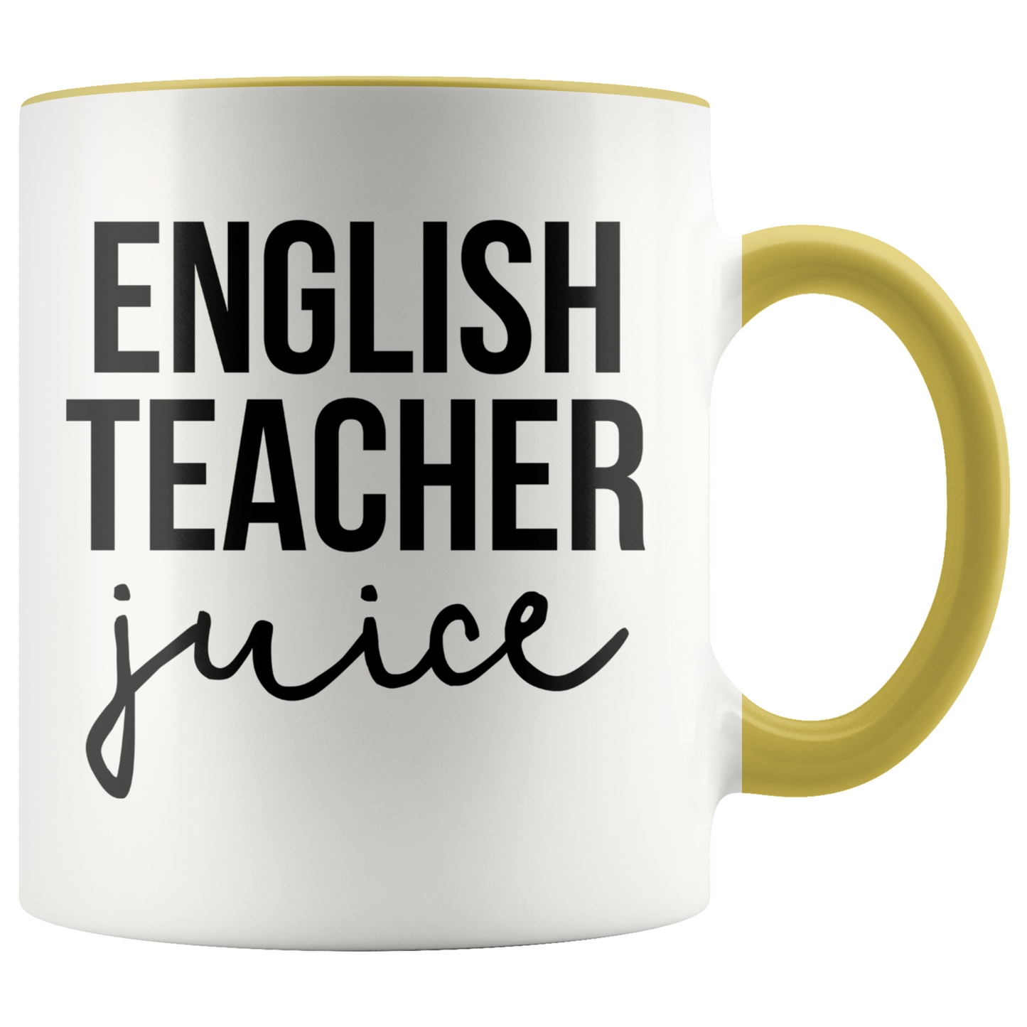 English Teacher Gifts, Coffee Mug, Two Tone Accent Cup, Birthday Gift for Men and Women