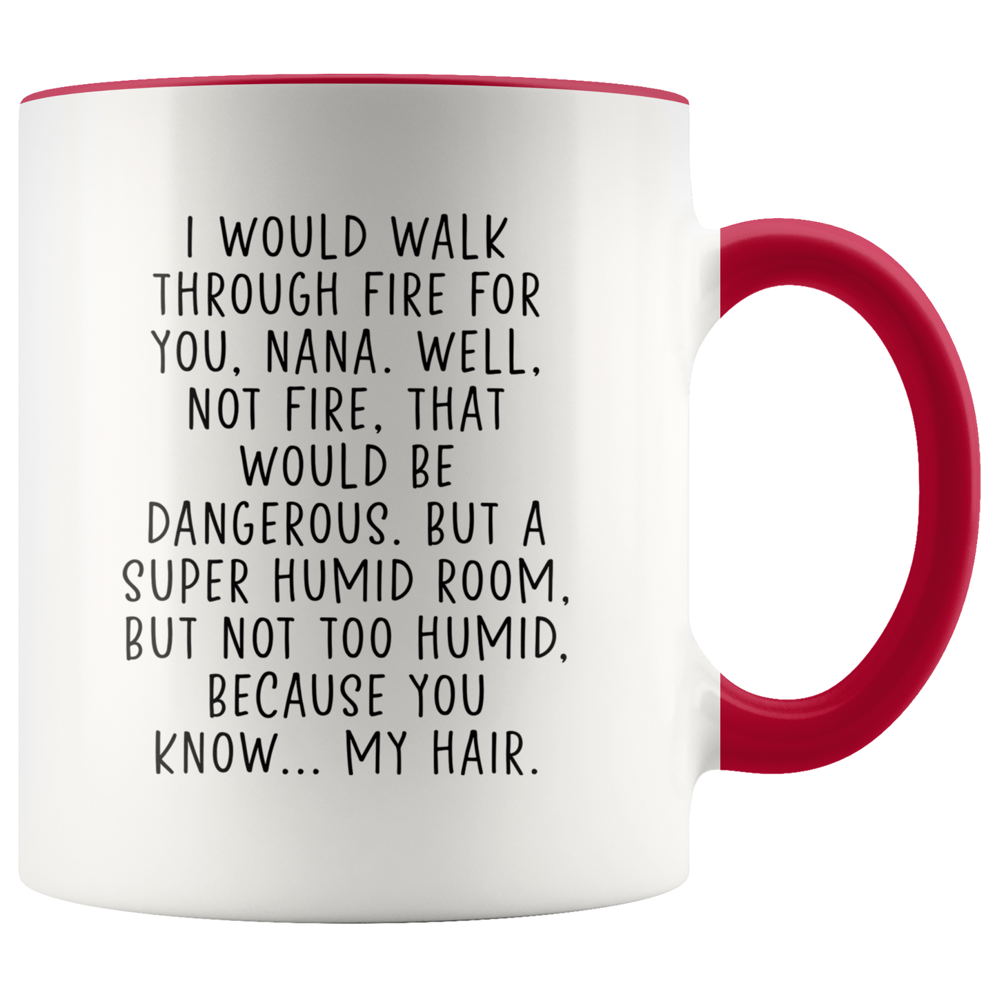 Nana Gifts, Coffee Mug, Two Tone Accent Cup, Birthday Gift for Men and Women