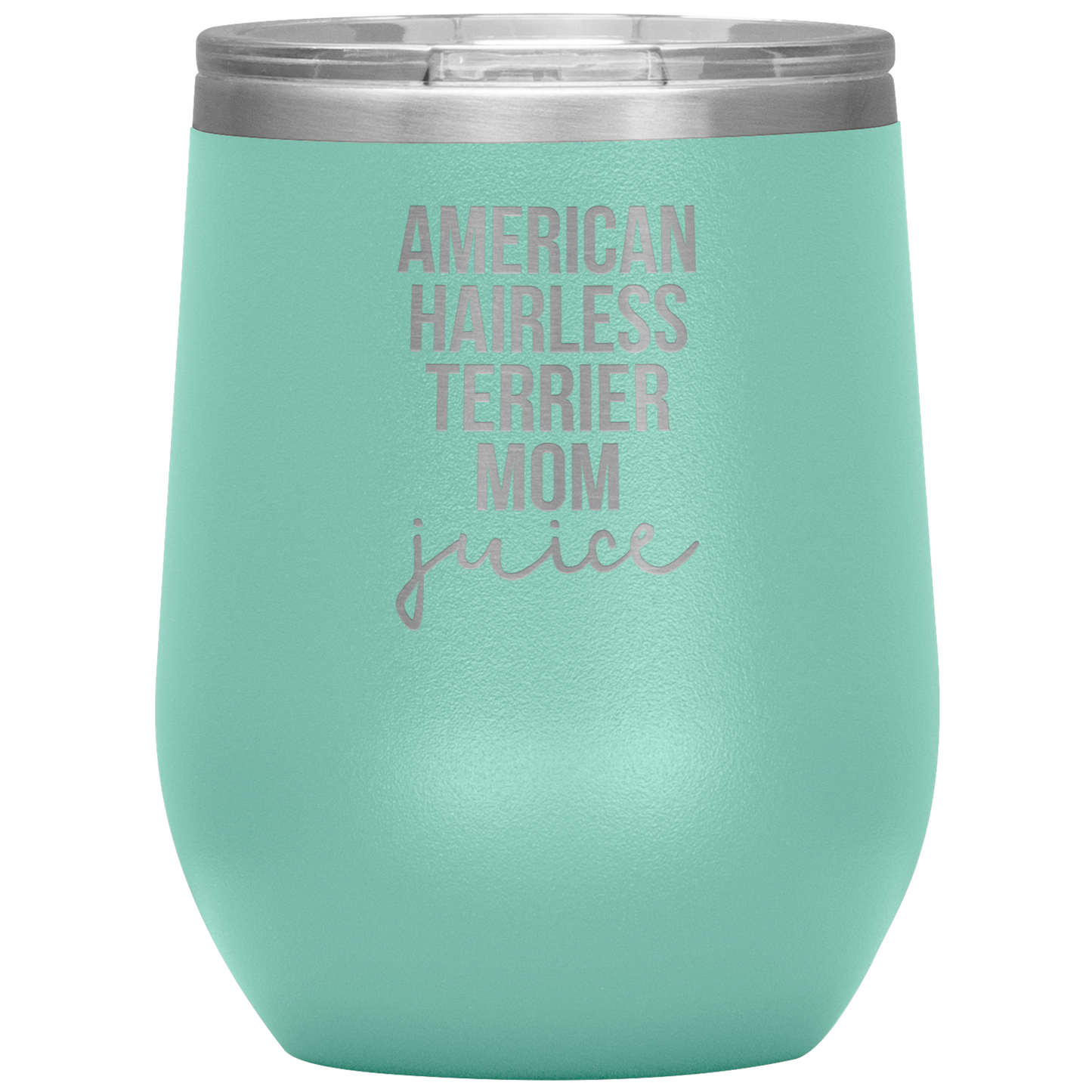 American Hairless Terrier Mom Wine Tumbler, Funny Travel Wine Cup, Birthday Gifts for Men and Women