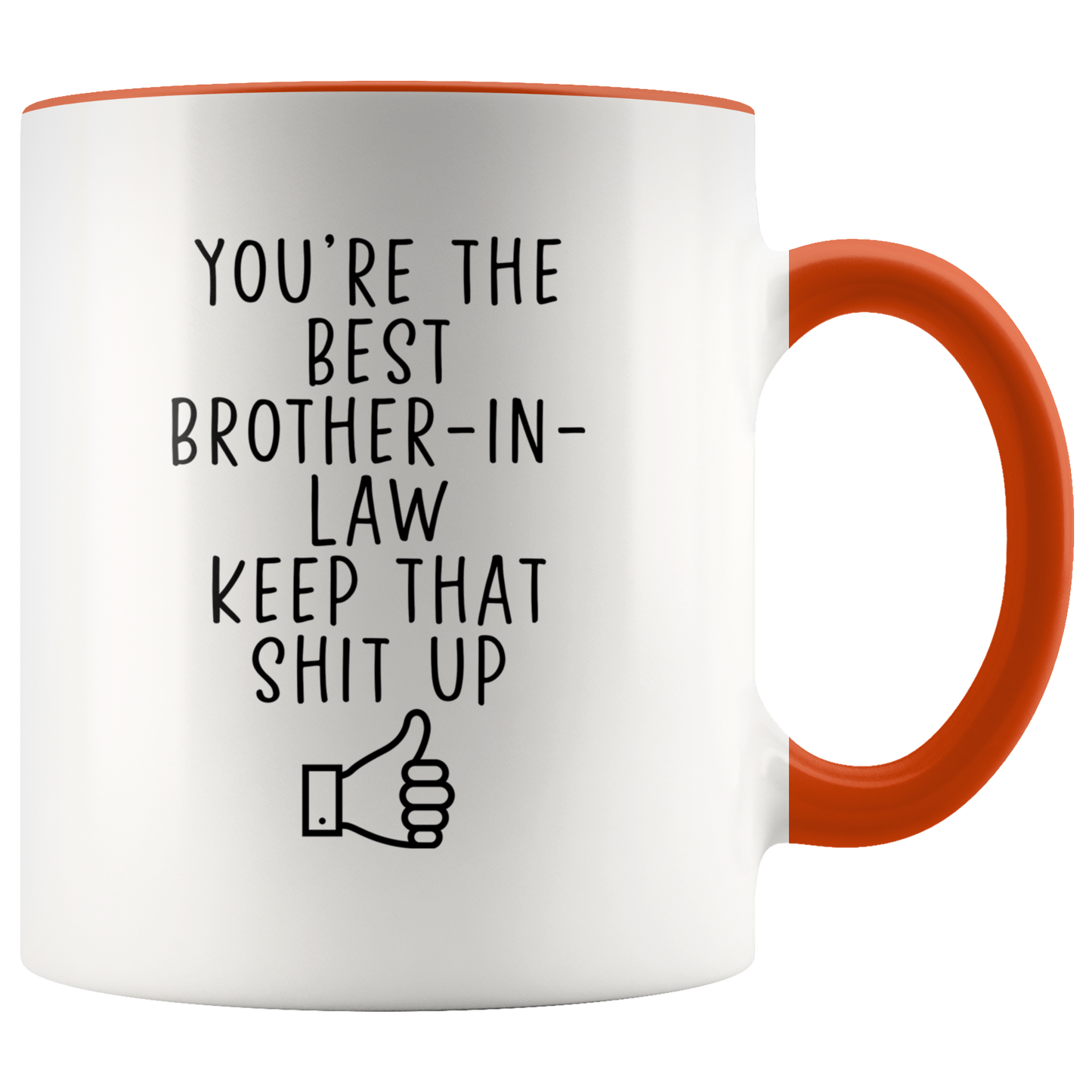 Brother in Law Gifts, Coffee Mug, Two Tone Accent Cup, Birthday Gift for Men and Women