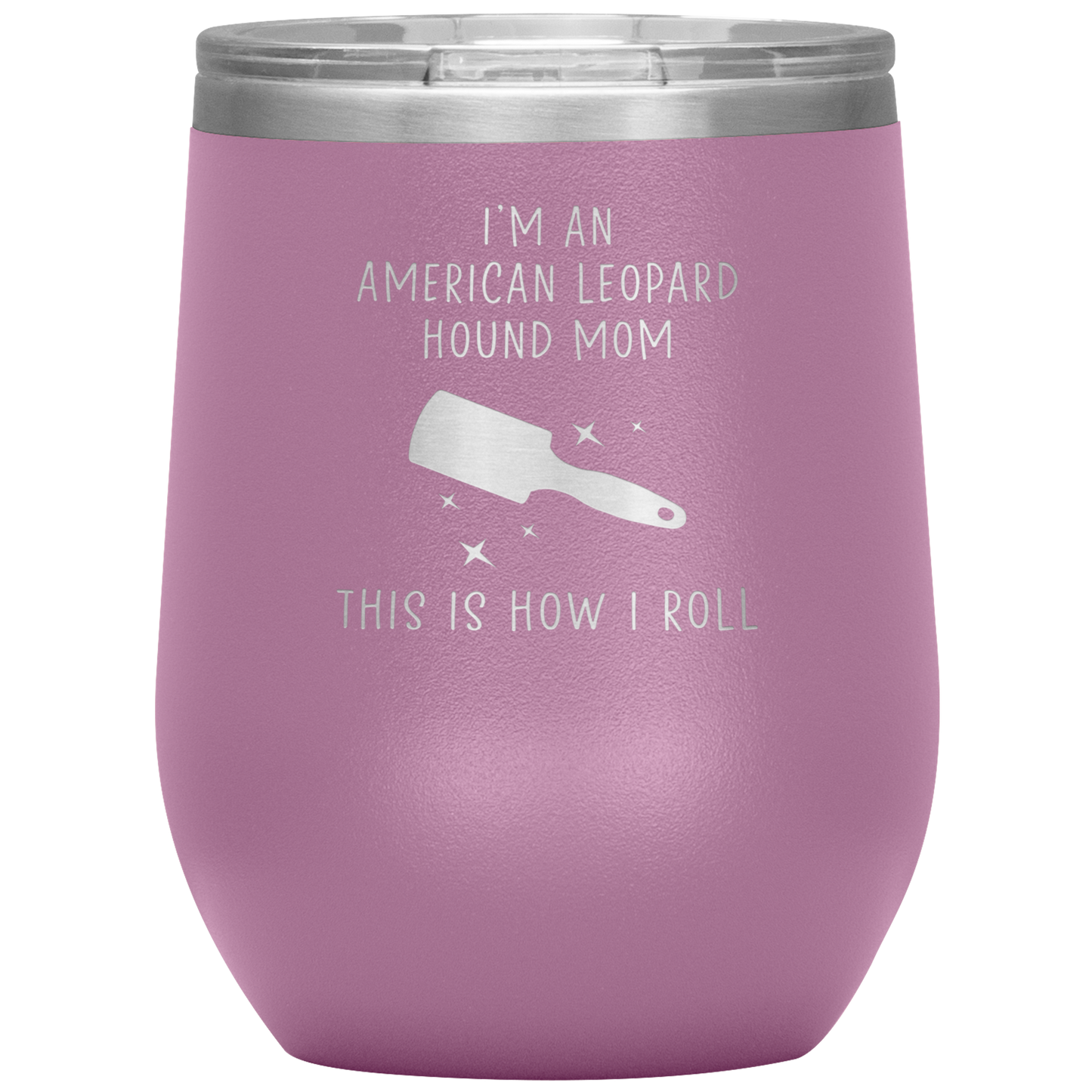 American Leopard Hound Mom Wine Tumbler, Funny Travel Wine Cup, Birthday Gifts for Men and Women