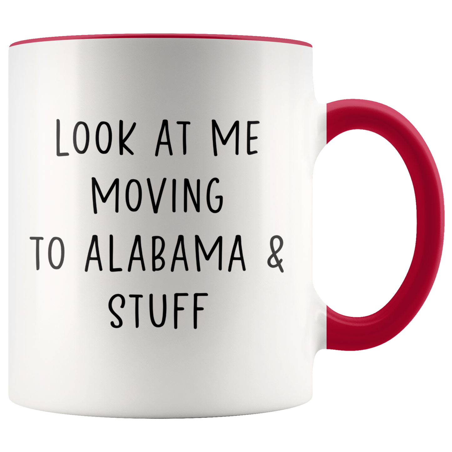 Moving to Alabama Gifts, Coffee Mug, Two Tone Accent Cup, Birthday Gift for Men and Women