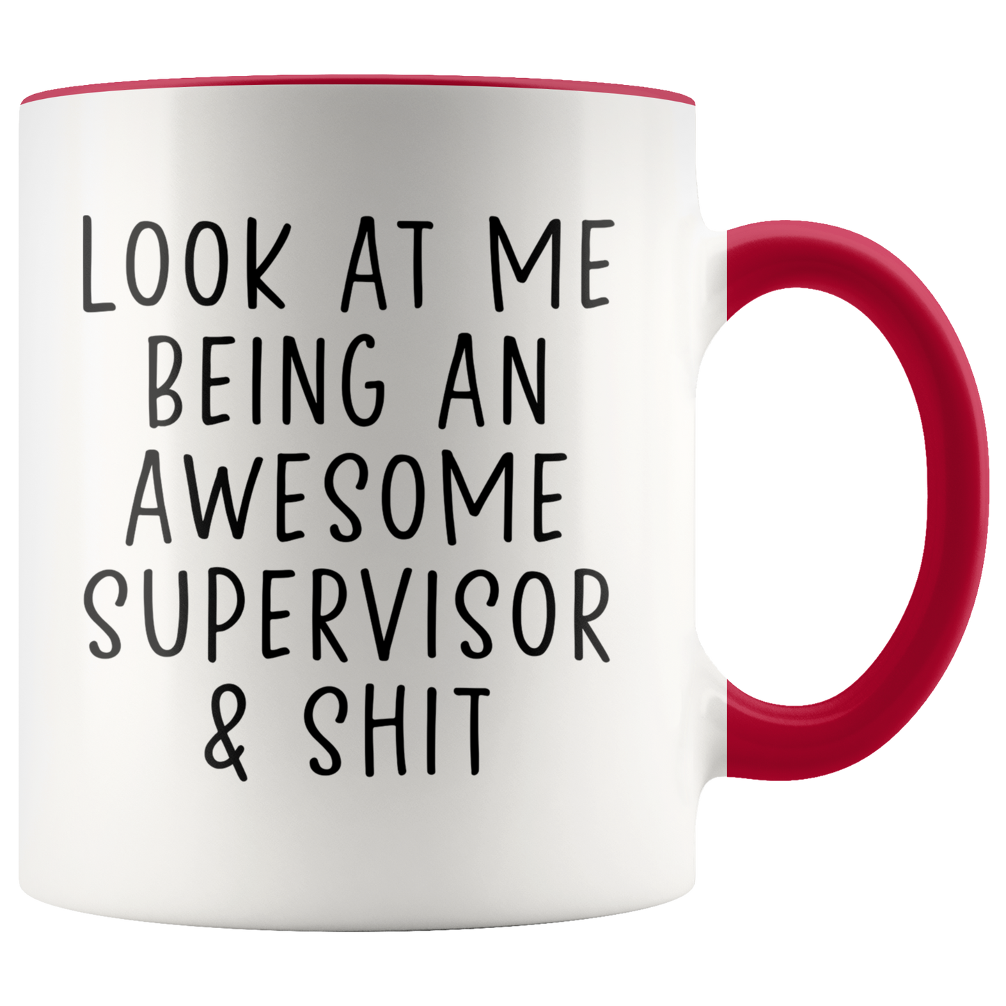 Supervisor Appreciation Gifts, Coffee Mug, Two Tone Accent Cup, Birthday Gift for Men and Women