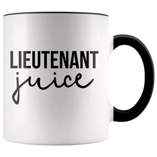 Lieutenant Gifts, Coffee Mug, Two Tone Accent Cup, Birthday Gift for Men and Women