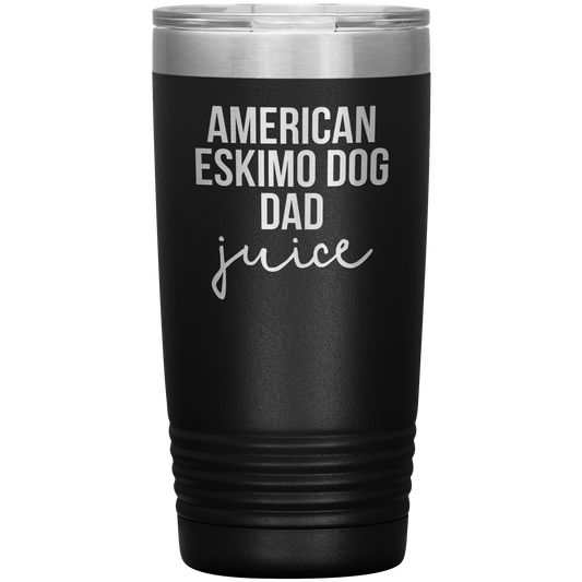 American Eskimo Dog Dad Tumbler, Funny Travel Coffee Mug, Birthday Gifts for Men and Women