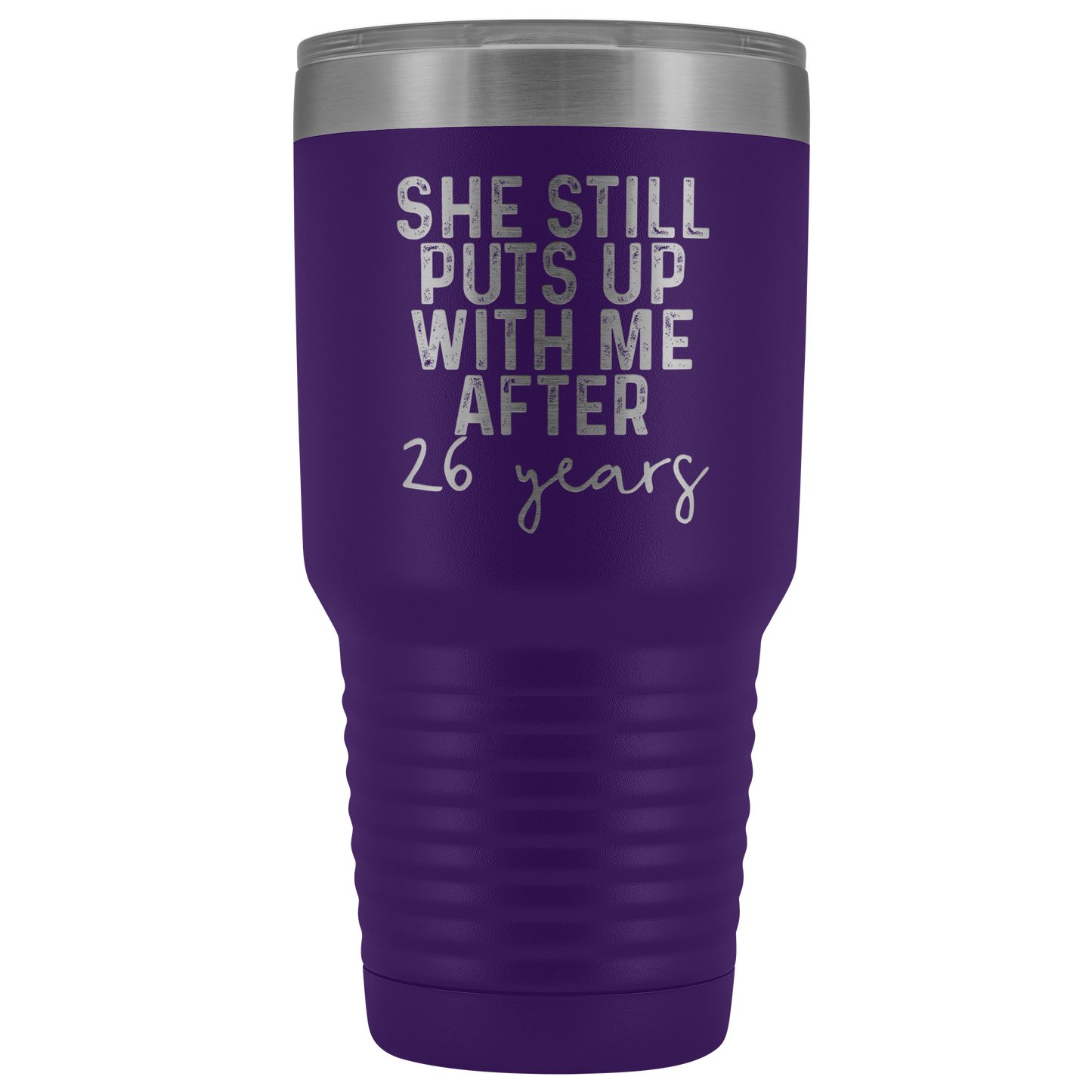 26th Wedding Anniversary, 26th Anniversary Gifts for Husband, 26 Wedding Anniversary for Men, Tumbler Mug