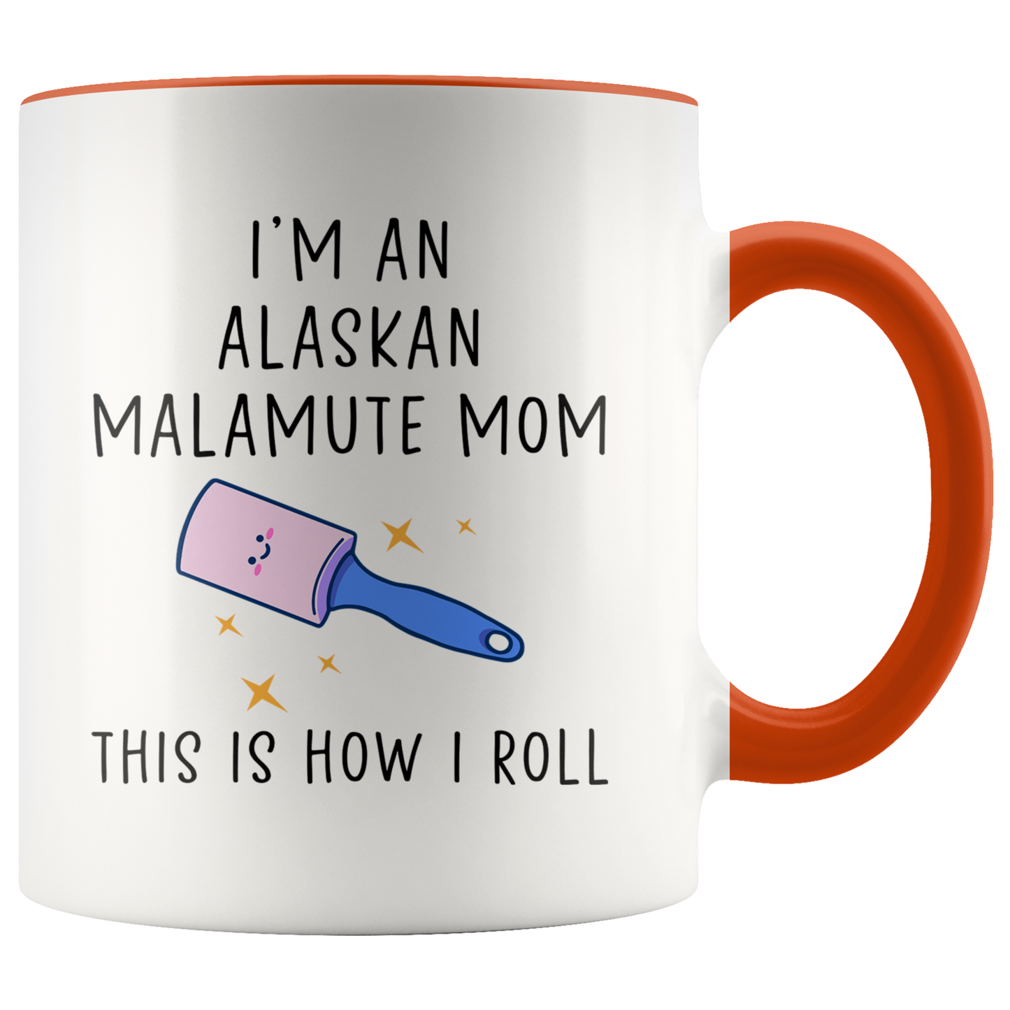 Alaskan Malamute Mom Gifts, Coffee Mug, Two Tone Accent Cup, Birthday Gift for Men and Women