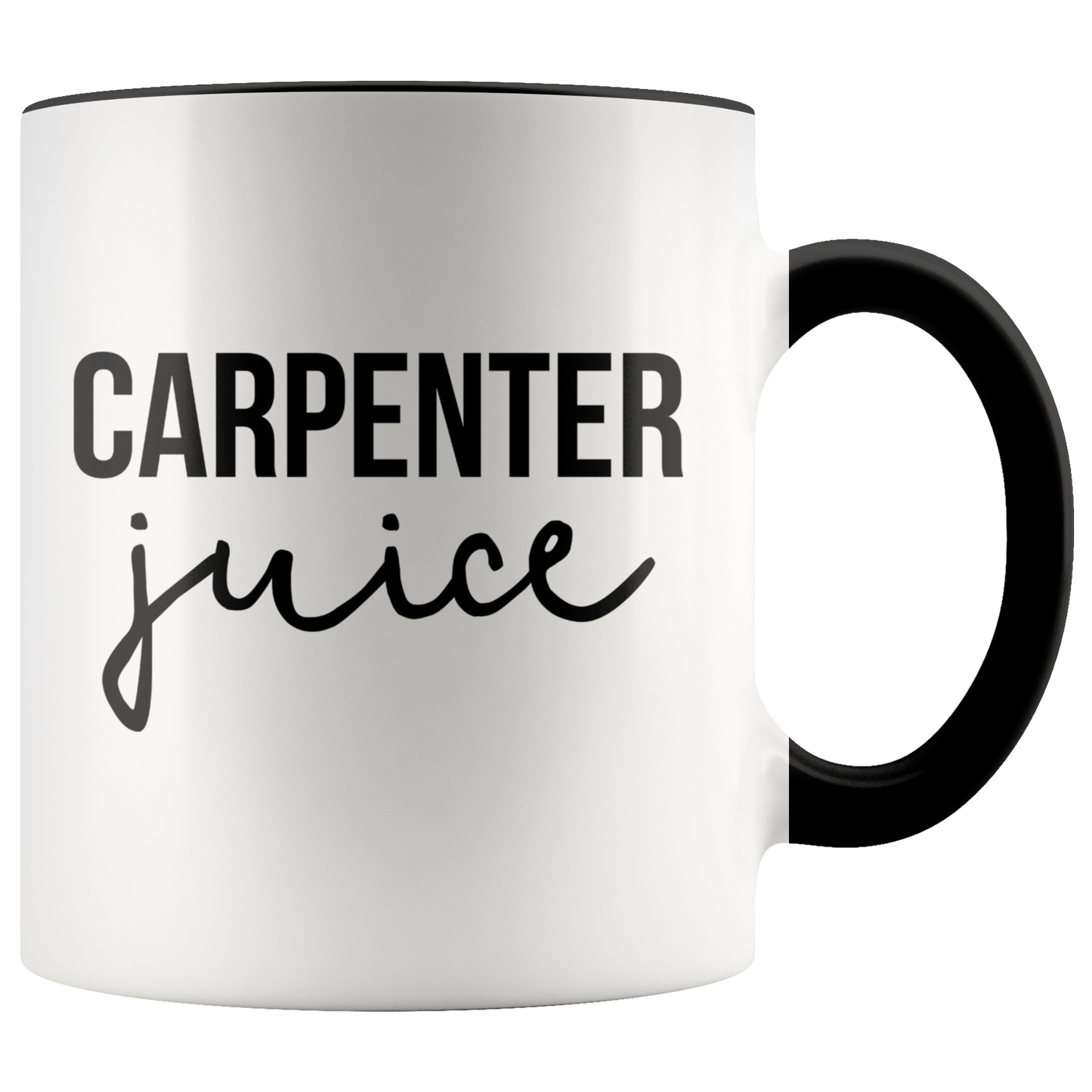 Carpenter Gifts, Coffee Mug, Two Tone Accent Cup, Birthday Gift for Men and Women