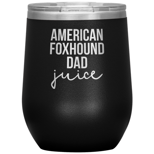 American Foxhound Dad Wine Tumbler, Funny Travel Wine Cup, Birthday Gifts for Men and Women