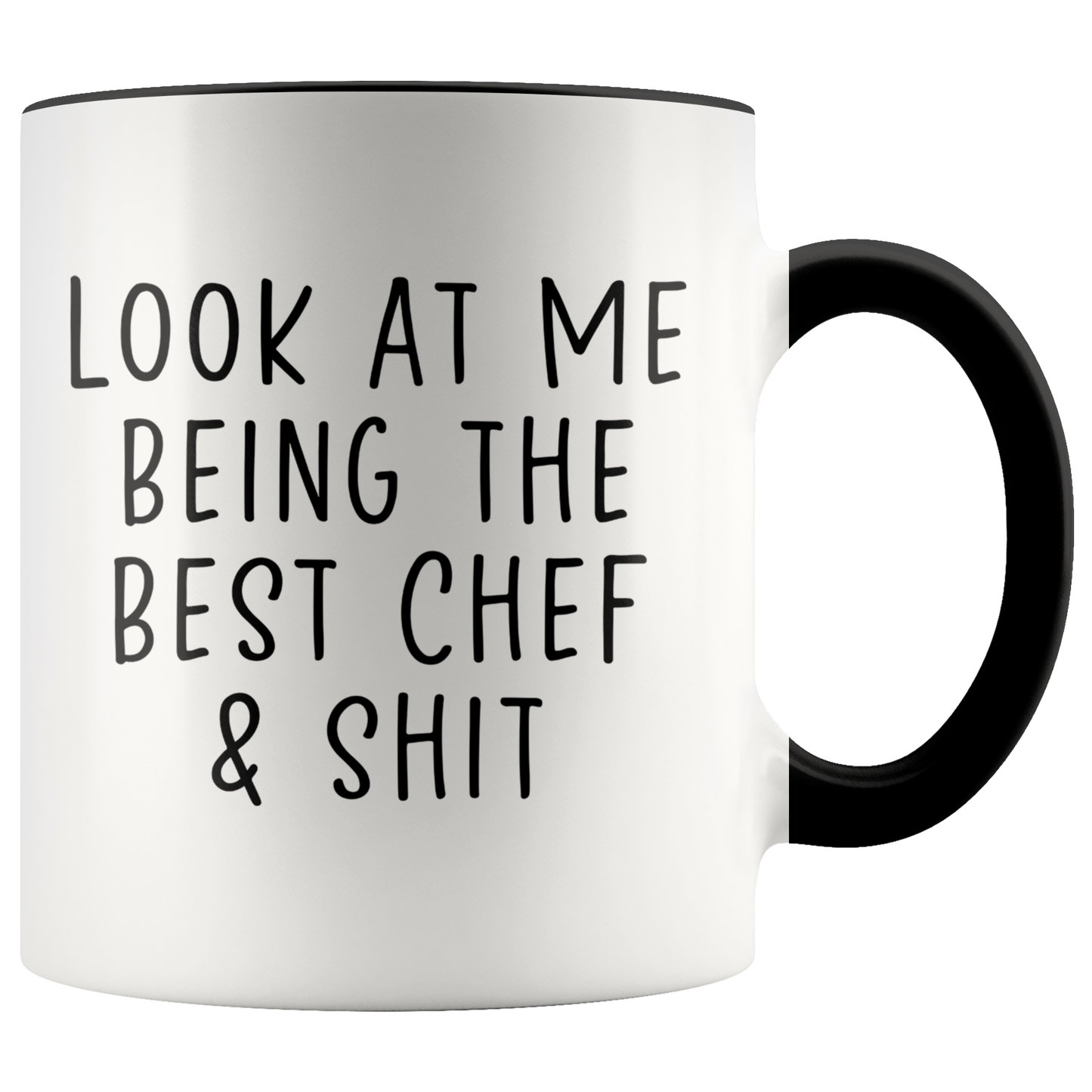 Chef Gifts, Funny Coffee Mug, Appreciation Two Tone Accent Cup, Birthday Gift for Men and Women