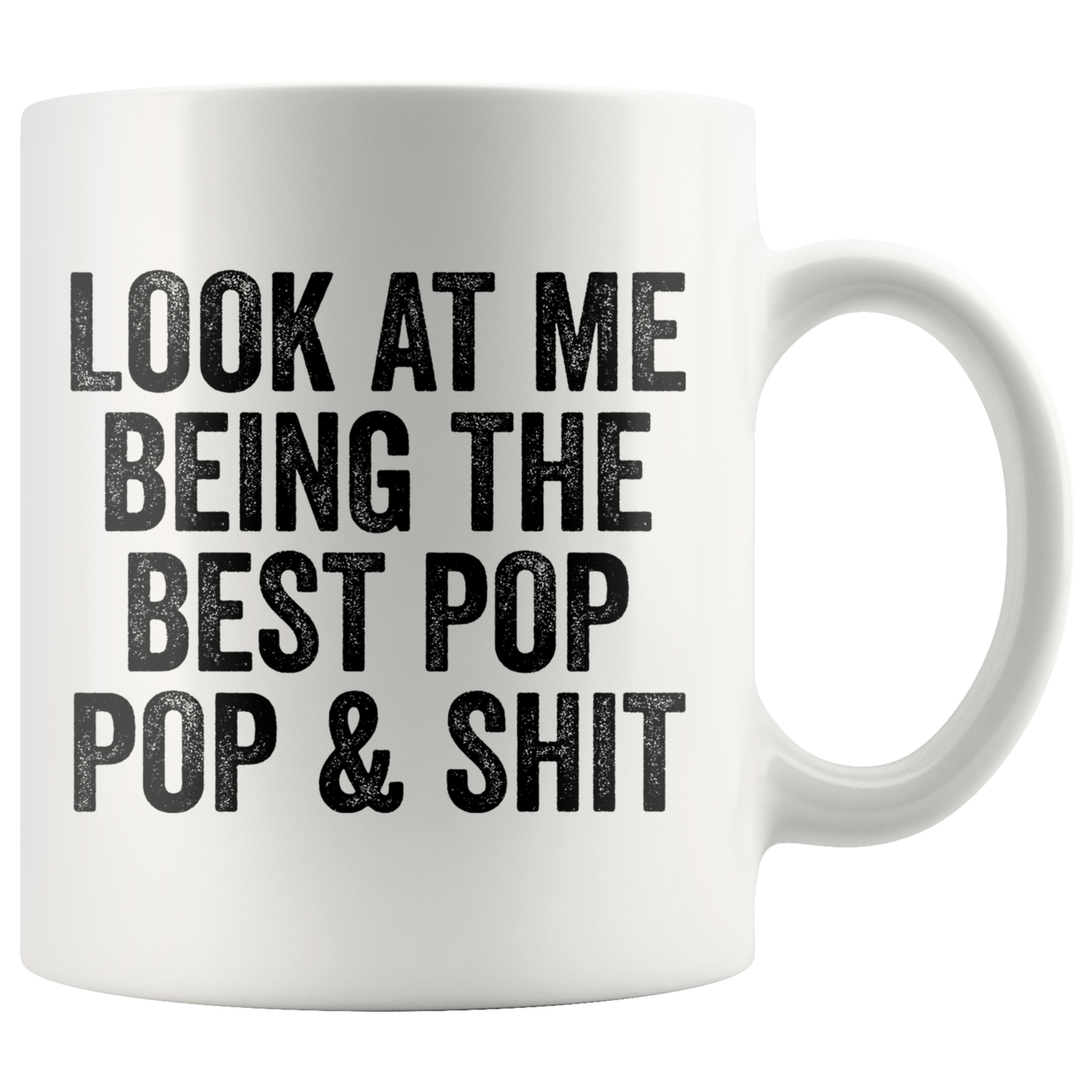 Pop Pop Gifts, Pop Pop Coffee Mug, Two Tone Accent Cup, Birthday Gift for Men and Women