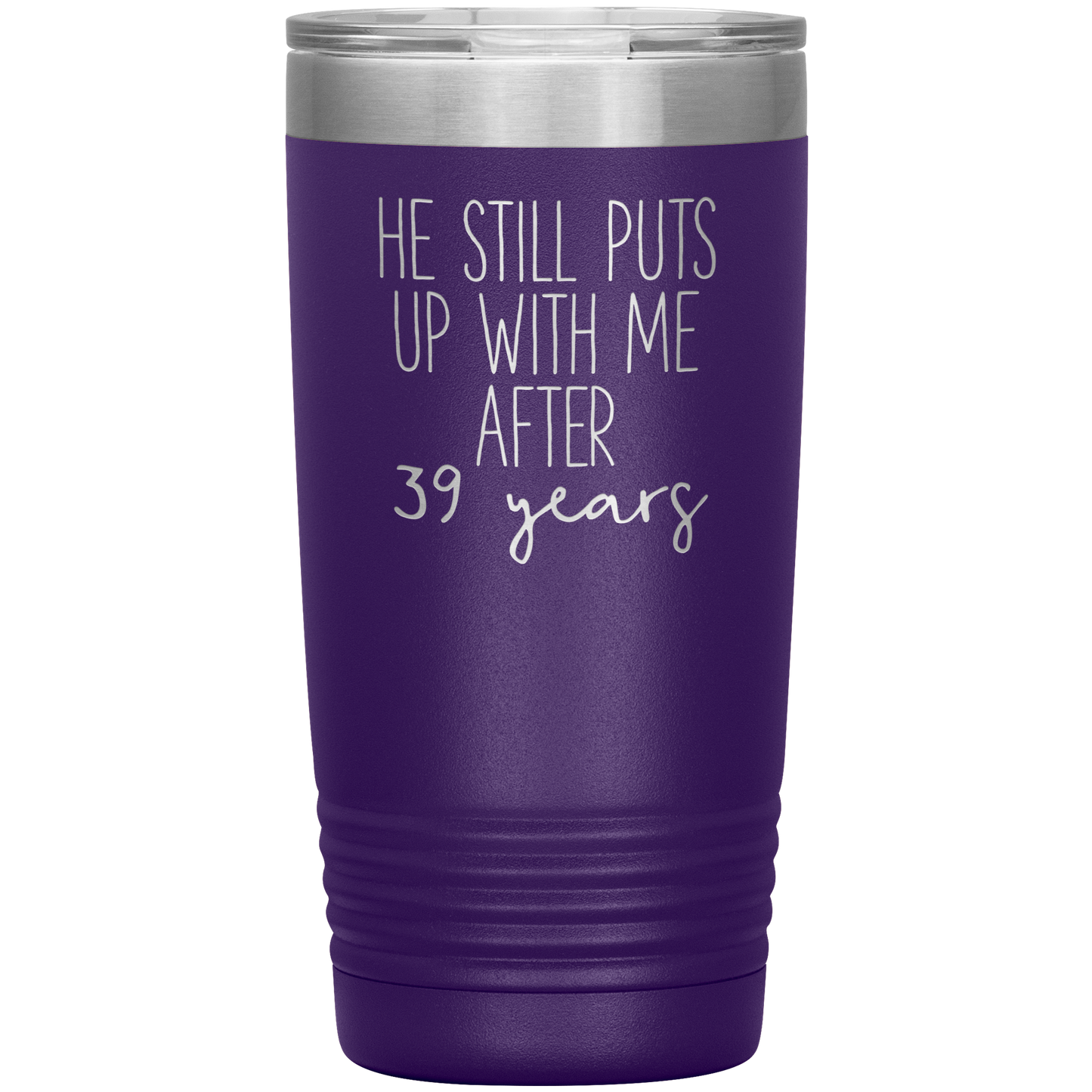 39th Anniversary Gifts for Husband, Coffee Mug, Tumbler, Birthday Gifts for Men and Women