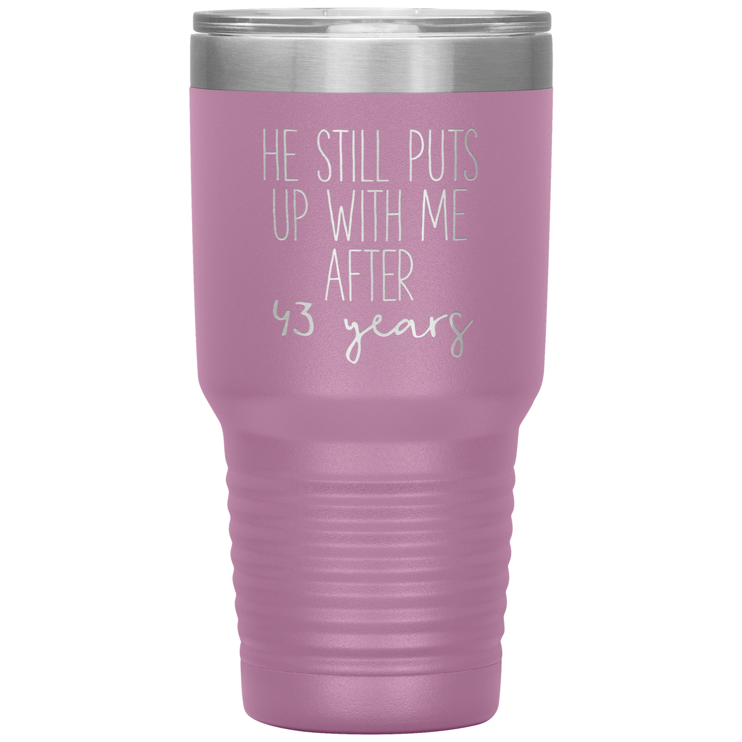 43rd Anniversary Gifts for Husband and Wife, Coffee Mug, Tumbler, Birthday Gifts for Men and Women