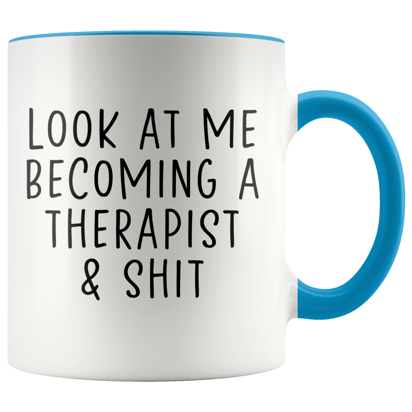 Therapist Gifts, Coffee Mug, Two Tone Accent Cup, Birthday Gift for Men and Women