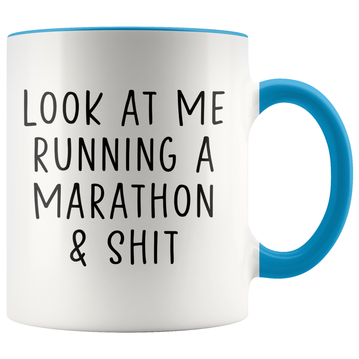 Marathon Runner Gifts, Coffee Mug, Two Tone Accent Cup, Birthday Gift for Men and Women