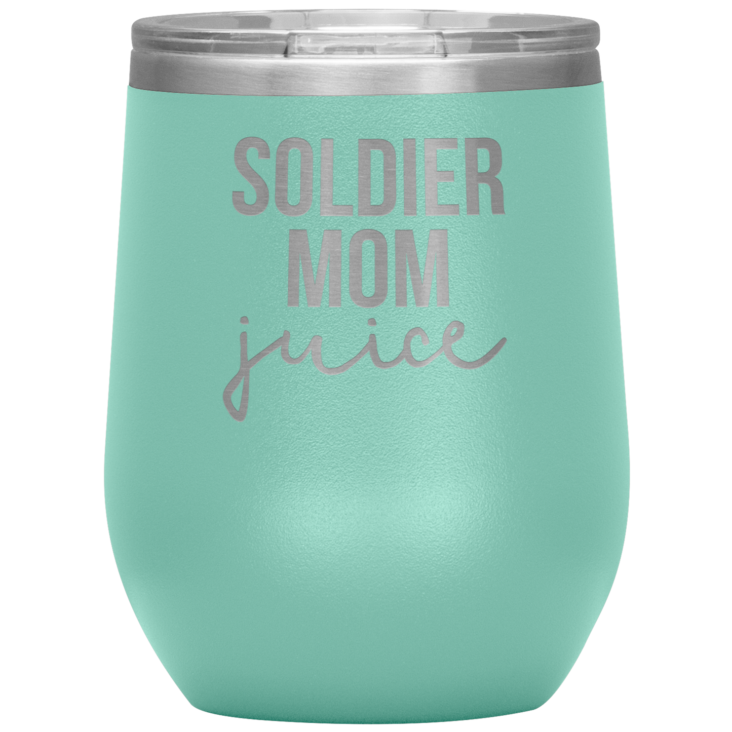 Soldier Mamá Vino Tumbler, Soldier Mamá Regalos, Copa de Vino de Viaje, Regalos de Cumpleaños para Hombres y Mujeres