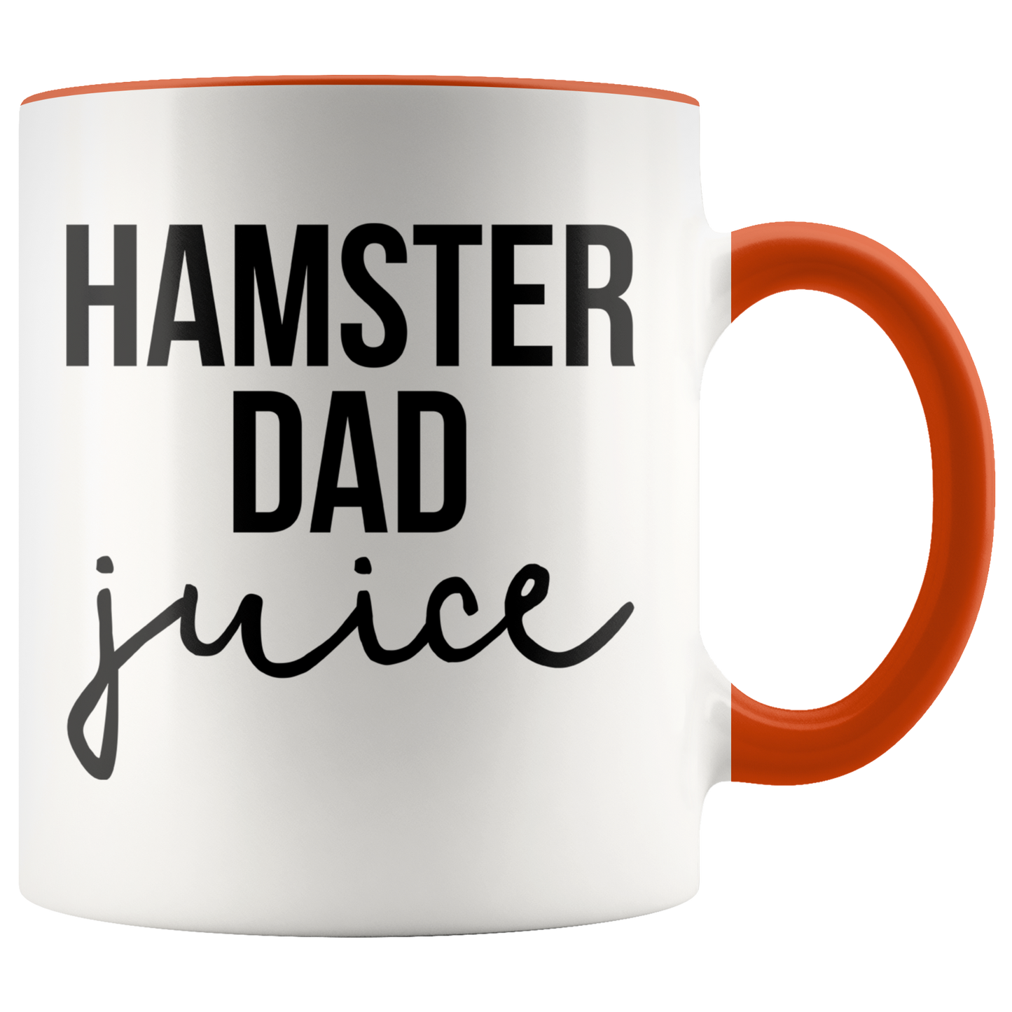 Hamster Dad Gifts, Coffee Mug, Two Tone Accent Cup, Birthday Gift for Men and Women