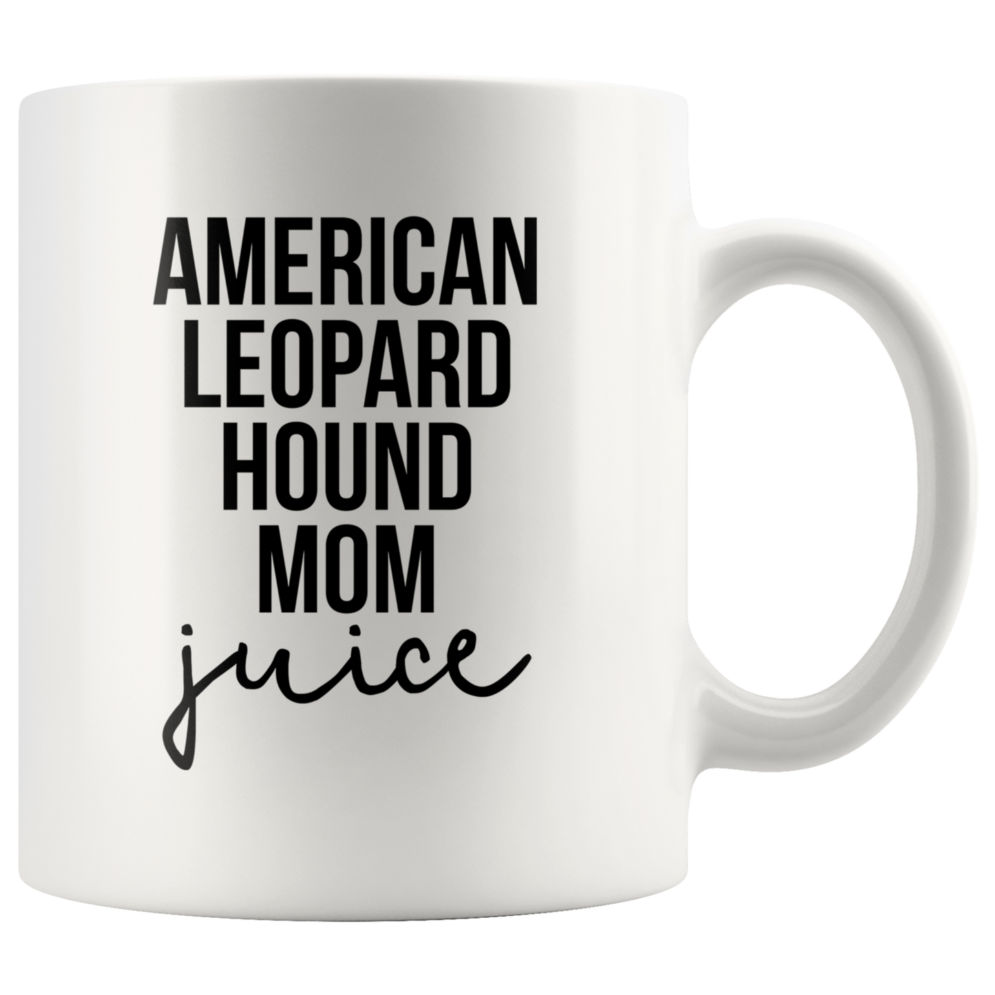 American Leopard Hound Mom Gifts, American Leopard Hound Mom Coffee Mug, Two Tone Accent Cup, Birthday Gift for Men and Women