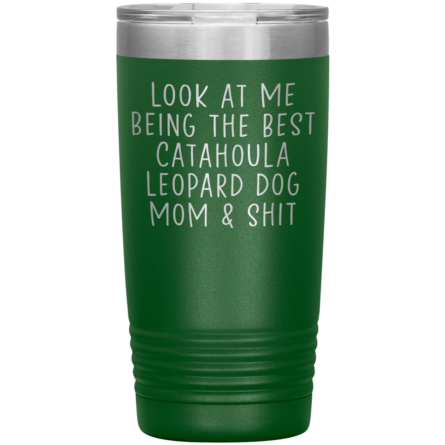 Catahoula Leopard Dog Mom Tumbler, Funny Travel Coffee Mug, Birthday Gifts for Men and Women