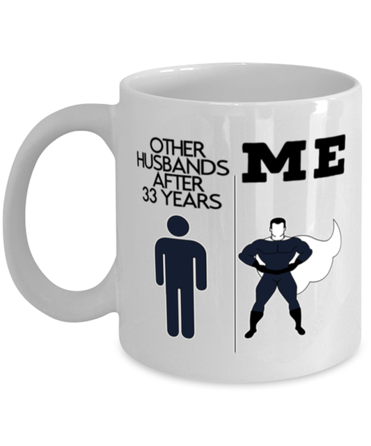 33rd Anniversary Coffee Mug White Ceramic Cup