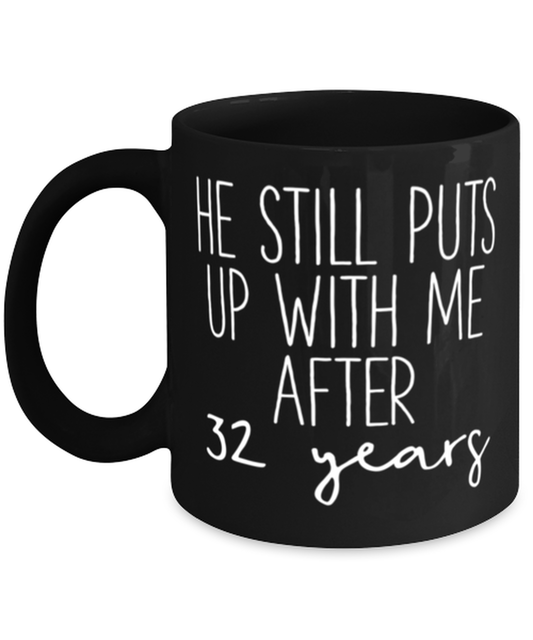 32nd Anniversary Coffee Mug White Ceramic Cup