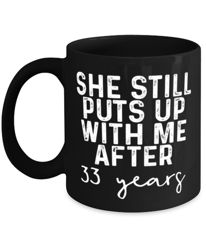 33rd Anniversary Coffee Mug White Ceramic Cup