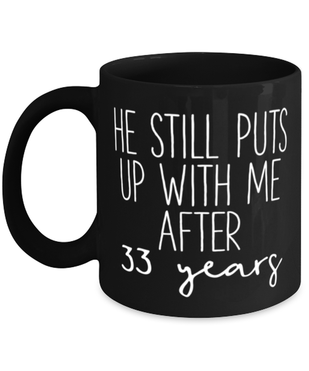 33rd Anniversary Coffee Mug White Ceramic Cup