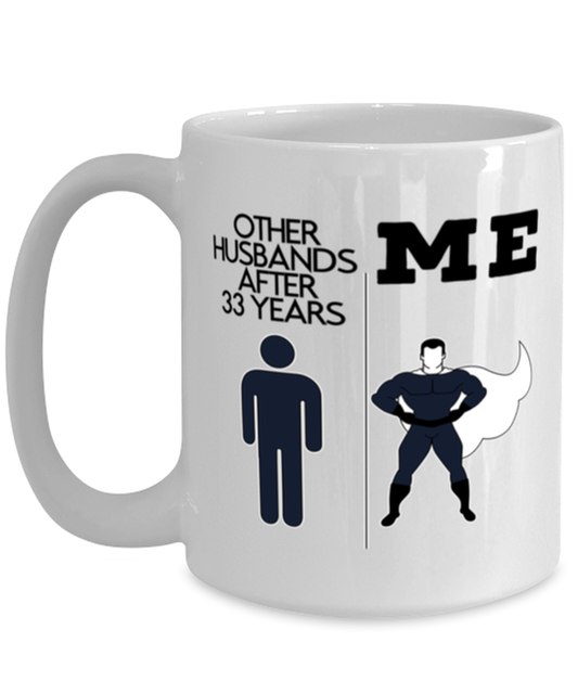 33rd Anniversary Coffee Mug White Ceramic Cup