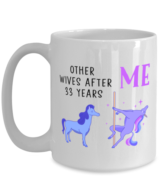 33rd Anniversary Coffee Mug White Ceramic Cup