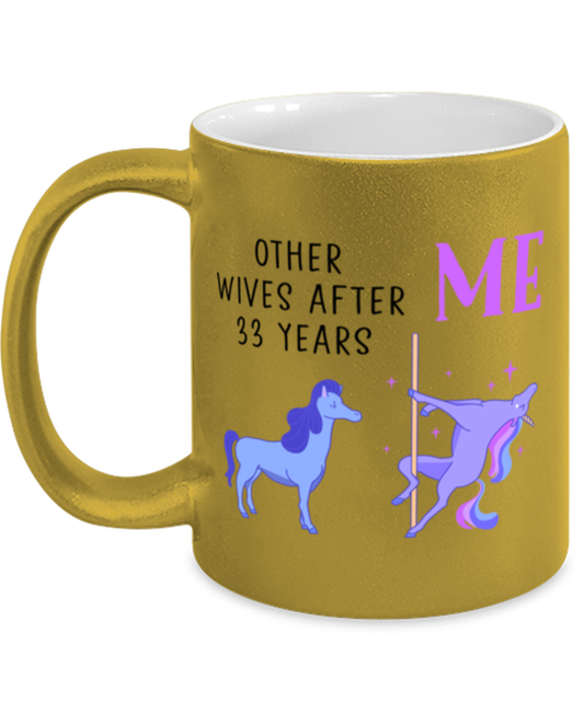 33rd Anniversary Coffee Mug White Ceramic Cup